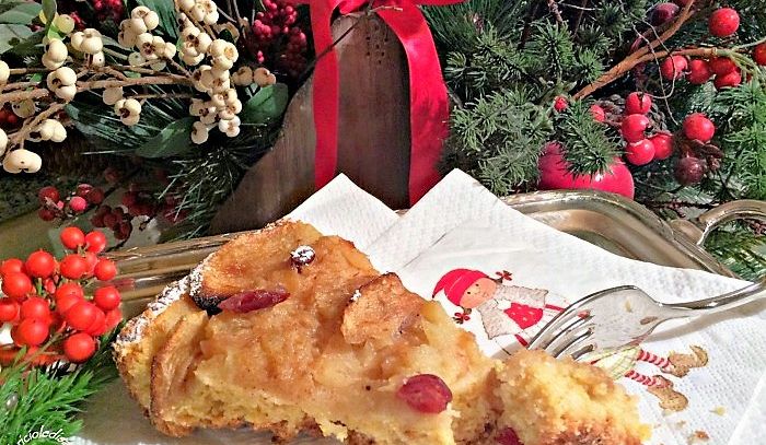 Crostata di mele, miele e mirtilli rossi