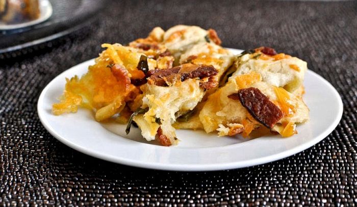 Pane alla pancetta e cheddar