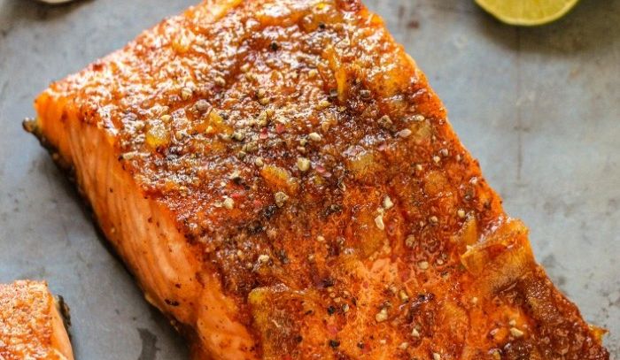 Salmone glassato all'arancia
