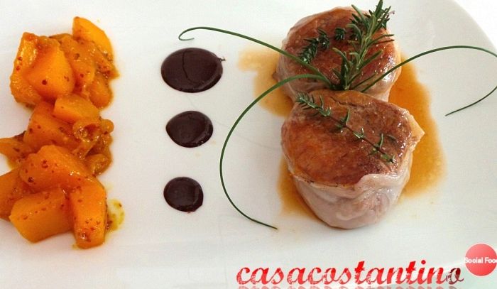 Filetto di maiale al lardo di Colonnata