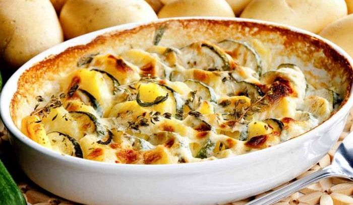 Patate e zucchine al forno