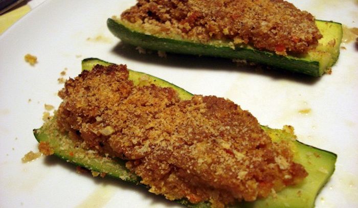 Zucchine ripiene di seitan