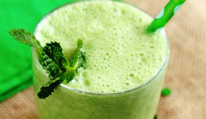 Frappè alla menta e spinaci