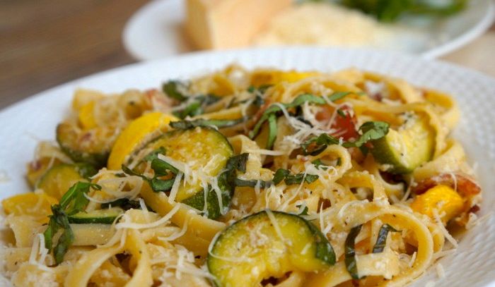 Pasta ricotta e pancetta