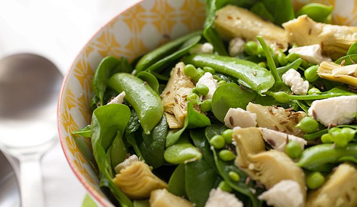 Piselli con carciofi