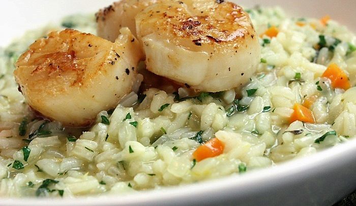 Risotto con le capesante
