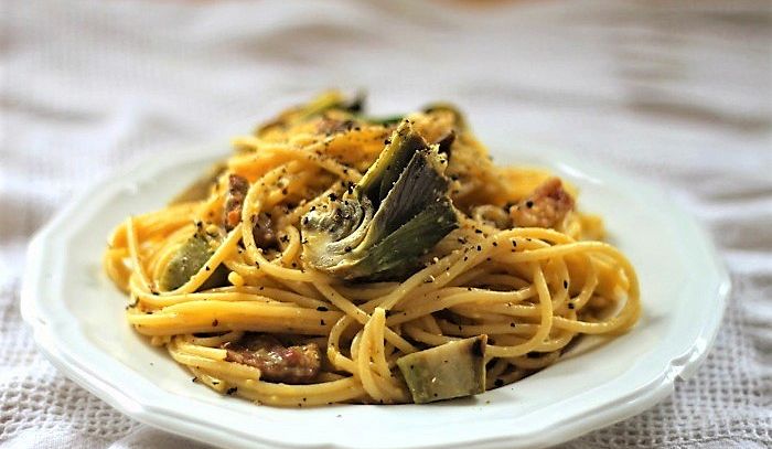 Carbonara di carciofi
