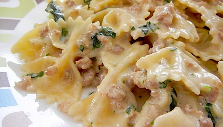 Farfalle alla crema di piselli