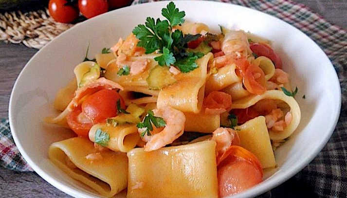 Paccheri ai gamberi