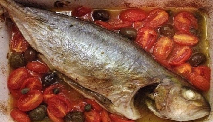Ricciola al forno