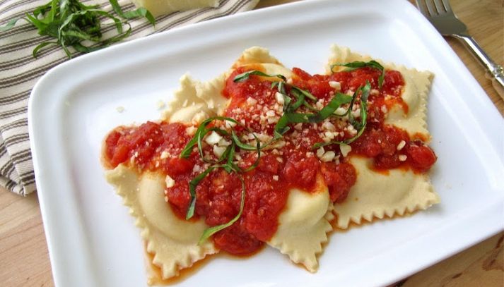 Ravioli ripieni di baccalà