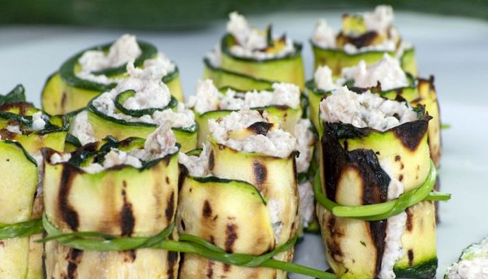 Rotolini di zucchine con prosciutto e formaggio