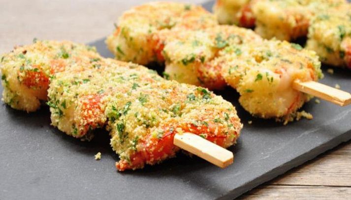 Spiedini gamberi e zucchine