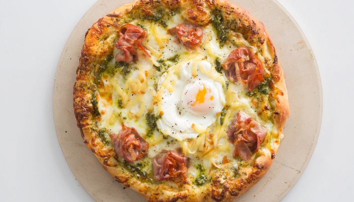 Pizzette uova e prosciutto