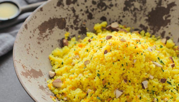 Couscous mandorle e arance
