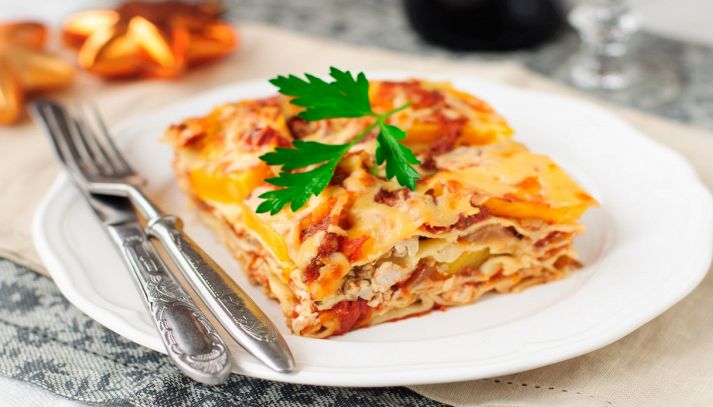 Lasagne di zucca e salsiccia