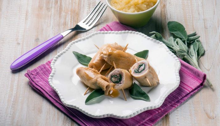 Involtini di pollo alla salvia