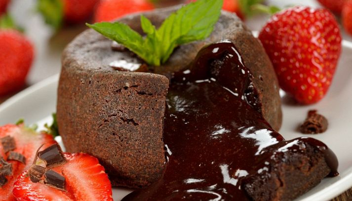 Torta al cioccolato con cuore morbido