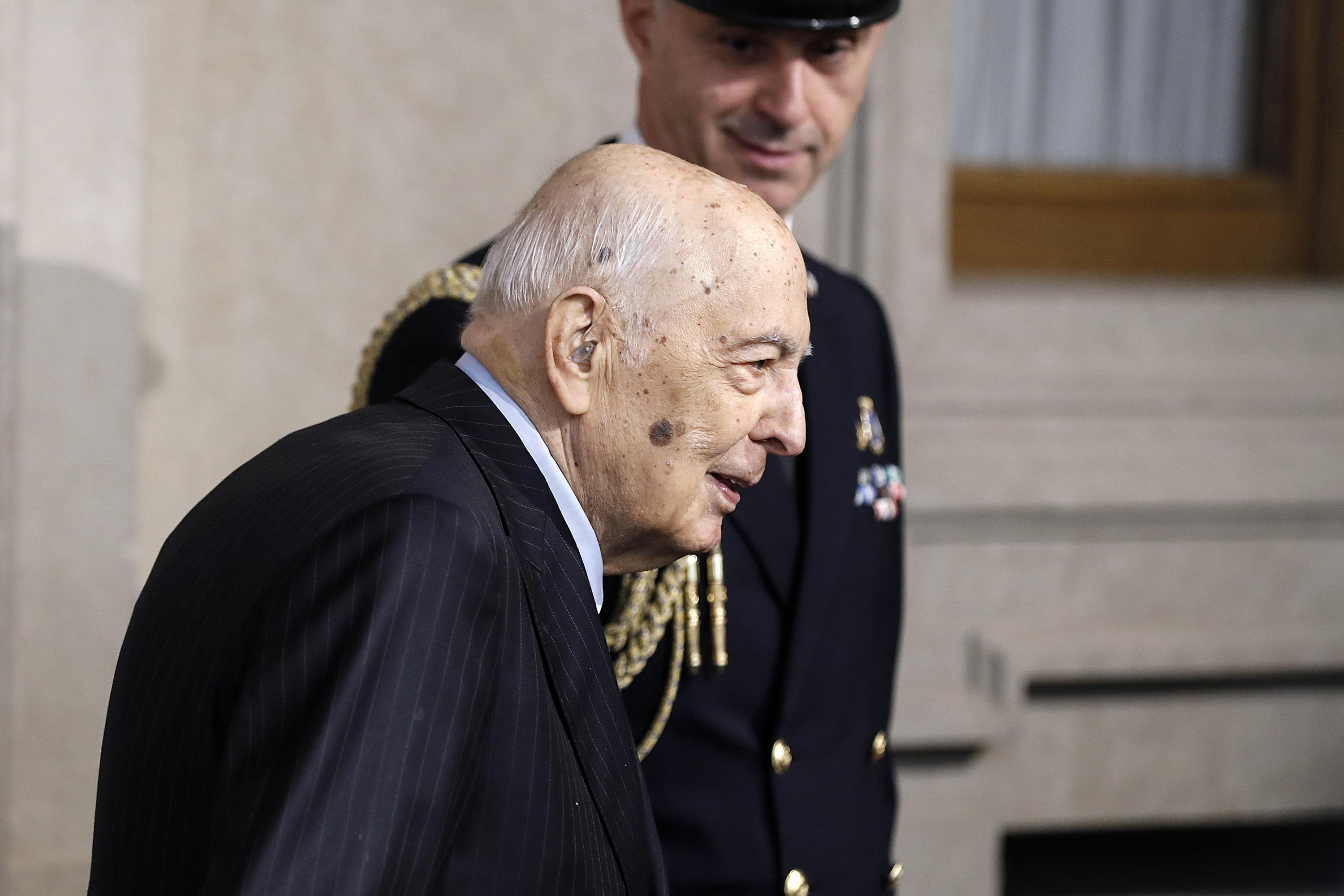 Gentiloni in visita a Giorgio Napolitano