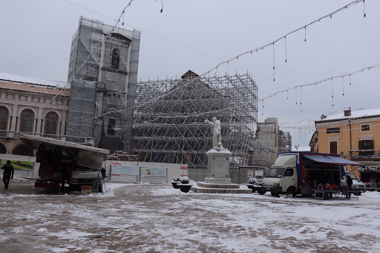 Norcia e Cascia sotto alla neve