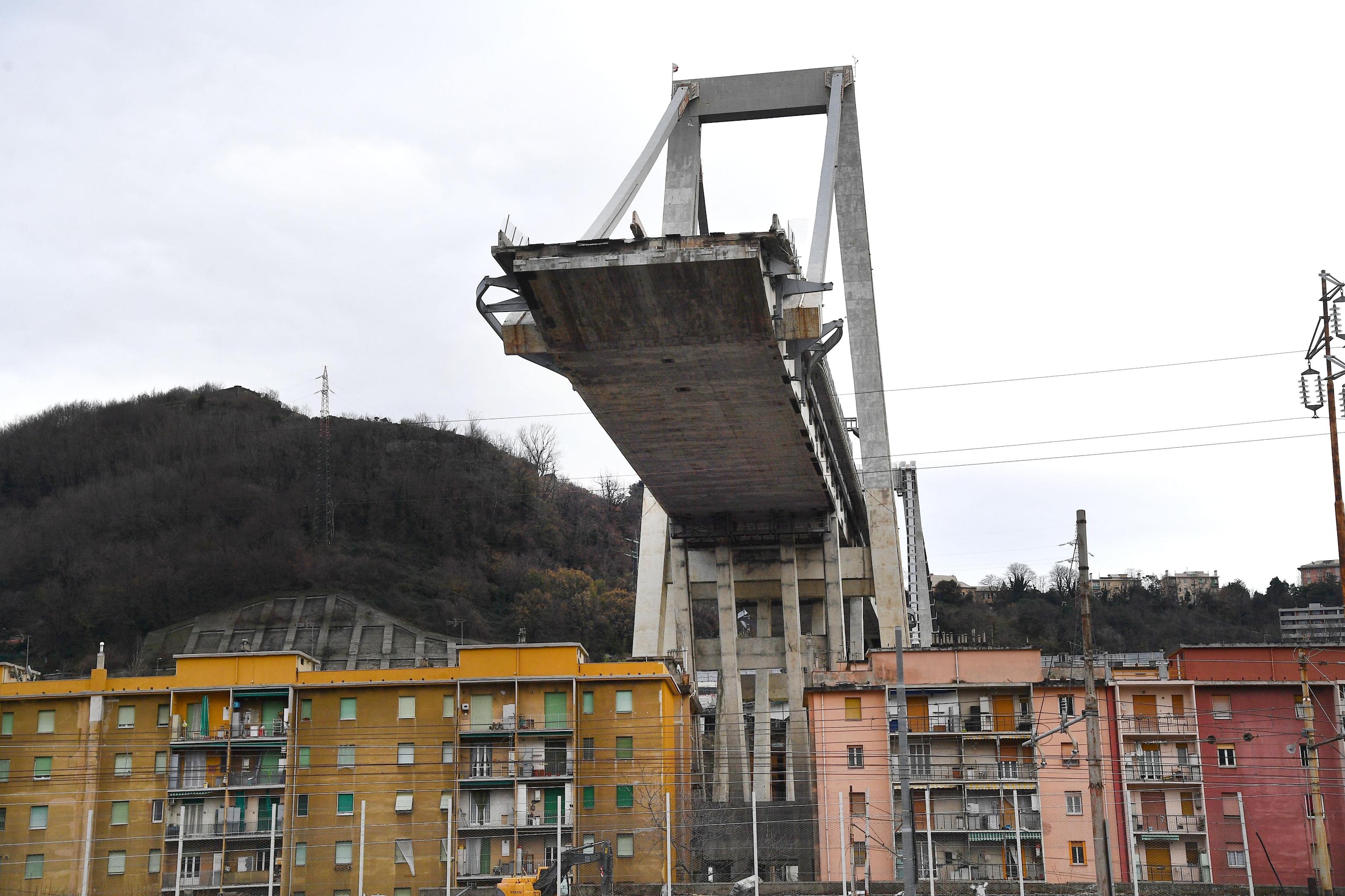 Presidio 'gilet arancioni' ponte Morandi