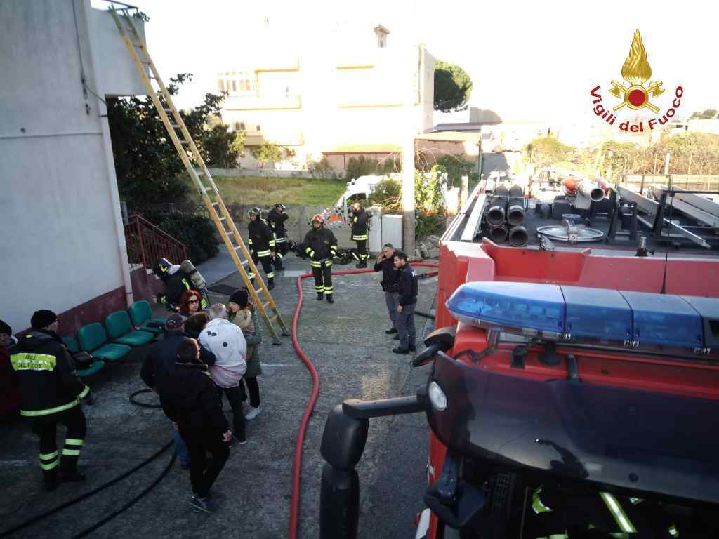 Incendio in casa riposo per anziani