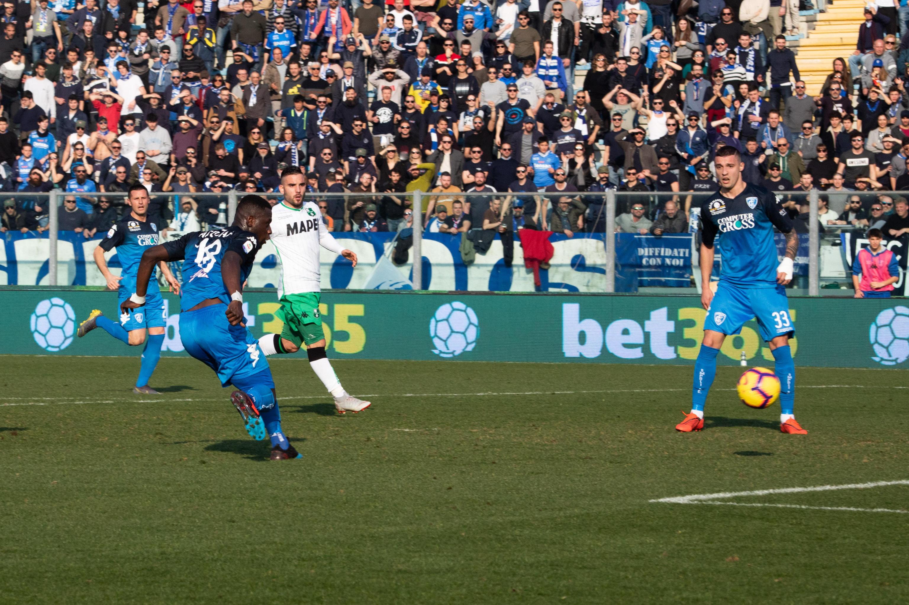 Serie A: Empoli-Sassuolo 3-0