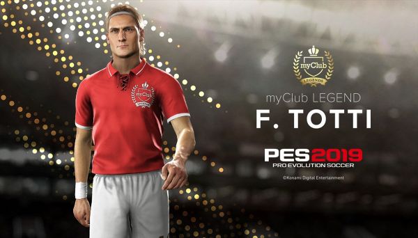 Pes 2019, tra le leggende in arrivo anche Francesco Totti Pes 2019, tra le leggende in arrivo anche Francesco Totti