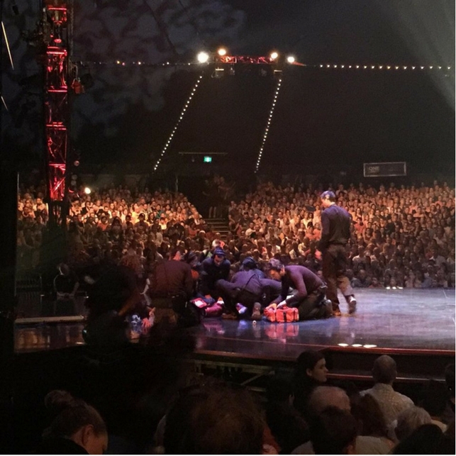Cirque du Soleil, caduta da brividi durante un’esibizione al trapezio