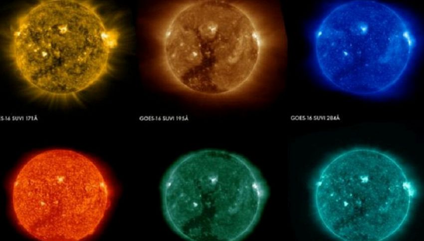spazio il sole a colori nelle foto del satellite geos 16 supereva