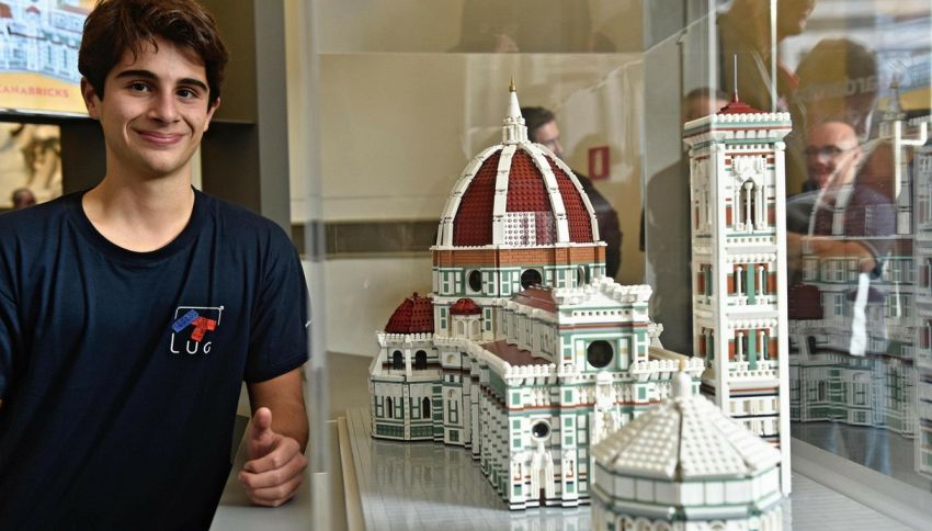 A 17 anni costruisce la cupola del Brunelleschi con il Lego