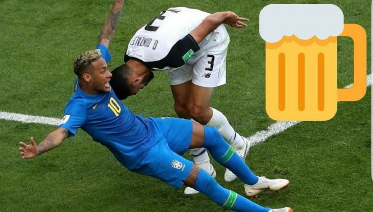 Un bar di Rio offrirà da bere ogni volta che Neymar cadrà a terra