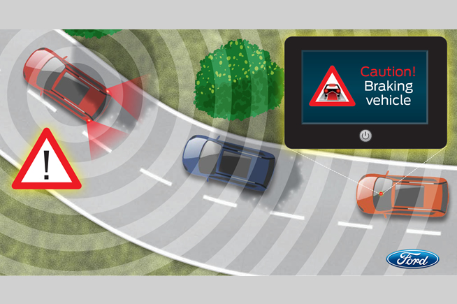 Il conducente riceve tempestivamente informazioni su eventuali incidenti sul percorso fino a una distanza di 500 metri