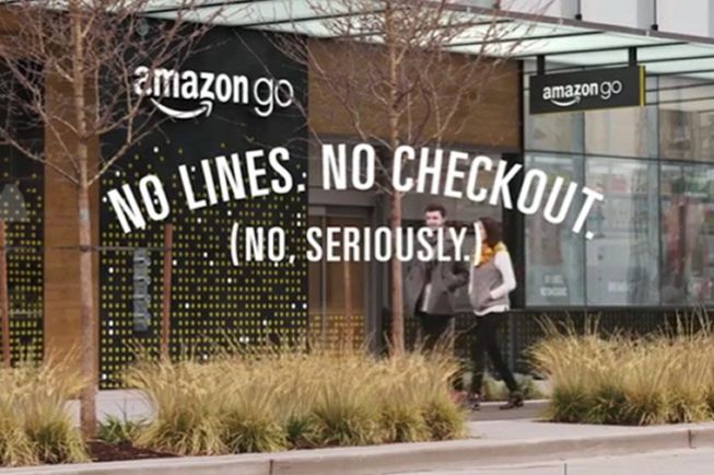 Il negozio di Amazon aperto a Seattle, tra la Settima Avenue e Blanchard Street.