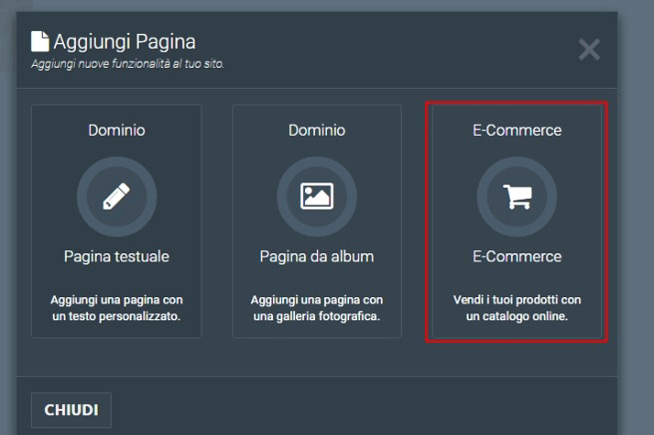 Come aggiungere la sezione e commerce al proprio sito internet creato con Libero Pages