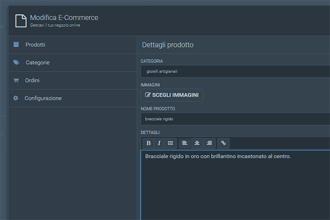 Come creare una scheda prodotto con Libero Pages Modulo E-Commerce