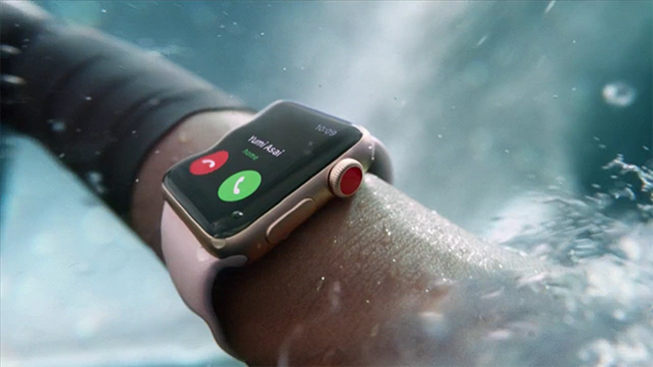 Apple Watch 3 sott'acqua